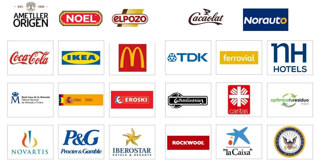 Clientes Mil-tek España: Coca-Cola, IKEA, McDonald's, El Pozo, Eroski, Ferrovial, Novartis, Rockwool y más
